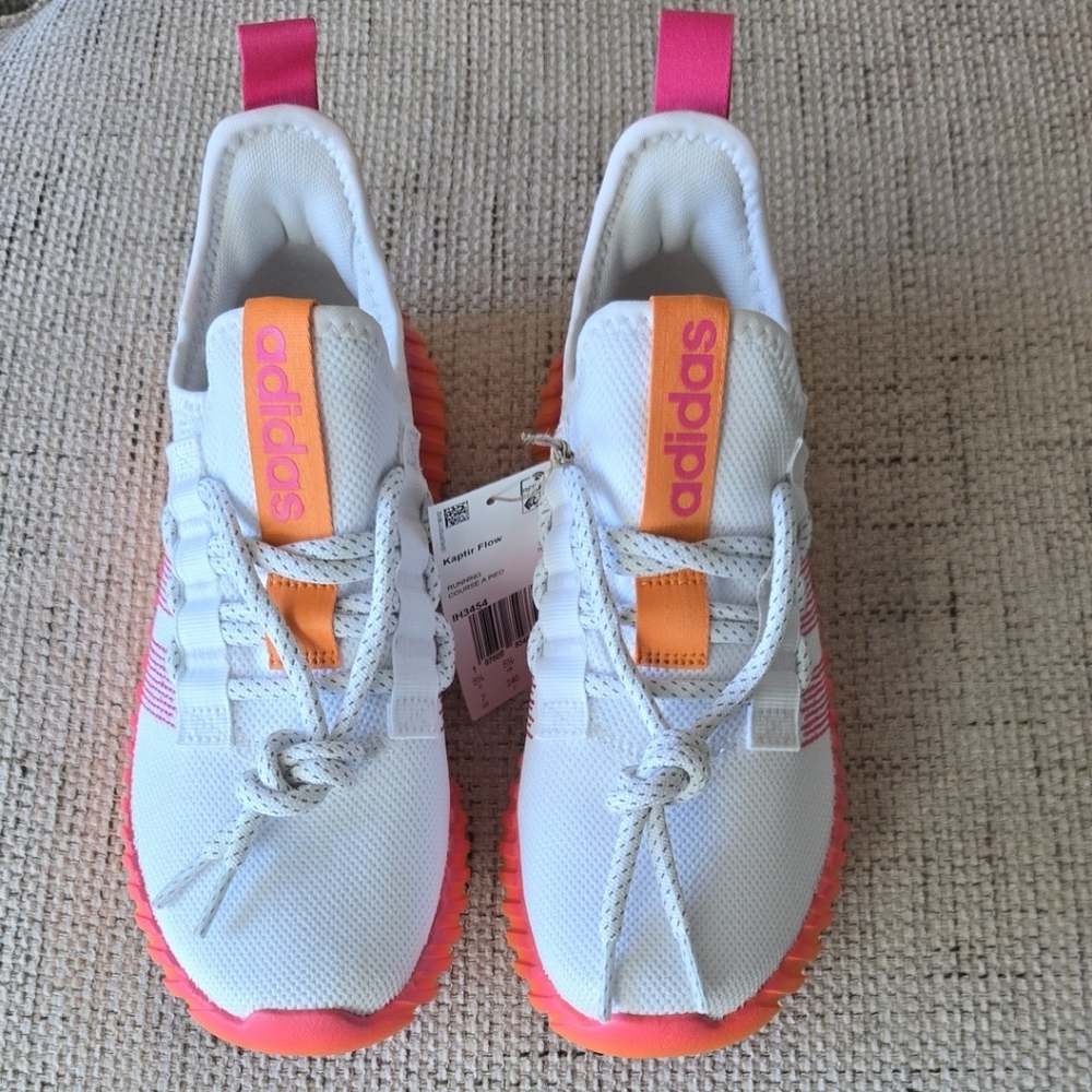 Adidas Sneakers - White, Pink, and Orange